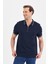 Erkek Basic Jakar Dokulu Bej Fermuarlı Polo Yaka Kıvrılmaz %100 Pamuk Slim Fit Tişört 1