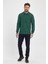Erkek Uzun Basic Polo Yaka Cepli Düz Sarı Sweatshirt 5