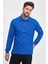 Erkek Uzun Basic Polo Yaka Cepli Düz Sarı Sweatshirt 4