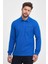 Erkek Uzun Basic Polo Yaka Cepli Düz Sarı Sweatshirt 5