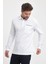 Erkek Uzun Basic Polo Yaka Cepli Düz Sarı Sweatshirt 3