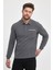 Erkek Uzun Basic Polo Yaka Cepli Düz Sarı Sweatshirt 3
