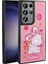 Galaxy S23 Ultra Kılıf Parlayan Kabartmalı Ikonik Figürlü F10T Amas Silikon Kapak-Pembe 1