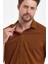 Erkek Polo Yaka Kısa Kollu Düğmeli Bol Bakır Gömlek 2