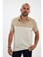 Erkek Comfort Basic Polo Yaka Cepli Uzun Bej Tişört 1