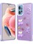 Xiaomi Redmi Note 12 4g Kılıf Parlayan Sıvılı Simli Kabartma Figürlü F10T Cevze Kapak-Mor Ayı 1