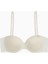 Rosali 2539 Ekru Push Up / Dolgulu Straplez Mikro Basic Sütyen (Tak-Çıkar Askılı) 1