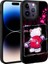 Apple iPhone 14 Pro Max Kılıf Parlayan Kabartmalı Ikonik Figürlü F10T Amas Silikon Kapak-Siyah 1