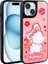 Apple iPhone 14 Kılıf Parlayan Kabartmalı Ikonik Figürlü F10T Amas Silikon Kapak-Pembe 1