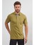 Erkek Basic Cepli Çıtçıtlı Dar Kahverengi Polo Yaka Tişört 3