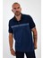 Erkek Basic Polo Yaka Cepli Kısa Kol Lacivert Tişört 1