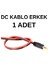 5.5x2.1 mm Erkek Dc Adaptör Kablosu 20 cm (1 Adet) - 12V Kamera LED Uyumlu Güç Kablosu 1