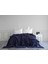 Plume Ponponlu Yatak Örtüsü - Lacivert 1