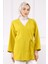 Yağ Yeşili Yan Bağlamalı Kimono 1