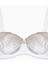 Simli Nakışlı Tül Sütyen - Kapsız, Dolgusuz - Fashion - 2584 - Ekru 3
