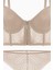 Noa Dantelli Büstiyer Sütyen Külot Takım - Push Up, Dolgulu - Fashion - 2509 - Pudra 4