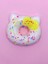Fiyonklu Donut Taba Squishy Kedi Pati Sıkma 7 cm Pullu Pati Sukuşi - Sarı 2