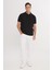 AC&Co / Altınyıldız Classics Erkek Çekmeyen Pamuklu Kumaş Regular Fit Rahat Kesim Koyu Siyah Kıvrılmaz Polo Yaka Cepli Tişört 2