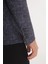 ALTINYILDIZ CLASSICS Erkek Lacivert Slim Fit Dar Kesim Mono Yaka Kazayağı Desenli Blazer Ceket 4