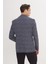 ALTINYILDIZ CLASSICS Erkek Lacivert Slim Fit Dar Kesim Mono Yaka Kazayağı Desenli Blazer Ceket 5