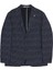 ALTINYILDIZ CLASSICS Erkek Lacivert Slim Fit Dar Kesim Mono Yaka Kazayağı Desenli Blazer Ceket 6