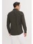 ALTINYILDIZ CLASSICS Erkek Haki Slim Fit Dar Kesim Italyan Yaka %100 Pamuk Gofre Gömlek 6