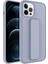 iPhone 12 Pro Max Kılıf F10T Qstand Kapak-Gri 1
