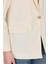 Natural Keten Görünümlü %100 Pamuk Astarlı Blazer Ceket 6023-3 4