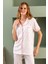 Kısa Kol Gömlek Yaka Kadın Pinterest Pijama Takımı - Yazlık Kadın Pijama- Geniş Beden Aralığı 4