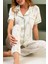 Kısa Kol Gömlek Yaka Kadın Pinterest Pijama Takımı - Yazlık Kadın Pijama- Geniş Beden Aralığı 2