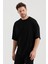 Alexandergardı Yırtmaçlı Basic Oversize T-Shirt (UN-70418) 5