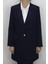Fistan Store Kadın Lacivert Klasik Kesim Normal Kalıp Çift Düğmeli Büyük Beden Yazlık Blazer Ceket 1