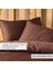 %100 Pamuk Saten Supreme Basic Super King Size Nevresim Seti Kahverengi (260X240 Cm) 2