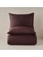 %100 Pamuk Saten Supreme Basic Super King Size Nevresim Seti Kahverengi (260X240 Cm) 4