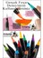 24 Renk Sulu Boya Fırça Uçlu Kalem 1 Paket 24 Lü Watercolors Brush Pen Suluboya Keçe Uçlu Karıştırma Fırçası 3