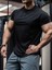 Erkek Spor Tişört Running Sports Gym Reglan Oval Kesim Penye T-Shirt Ovalt-Shirt 3