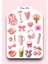 Pembe Kız Neşesi Temalı Sticker - Etiket - Çıkartma Bullet Journal, Ajanda, Planner Için Uygun Set 1