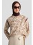 Desenli Bluz 25Y3744 Kahverengi 3