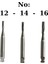 Anguldurva Uyumlu Tungsten Karbit Fissür Frez NO12 1