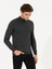 Erkek Antrasit Melanj Slim Fit Yarım Balıkçı Basic Triko Kazak 50211256-VR081 3