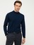Erkek Lacivert Slim Fit Çeyrek Balıkçı Yaka Basic Triko Kazak 50211332-VR033 1
