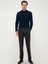 Erkek Lacivert Slim Fit Çeyrek Balıkçı Yaka Basic Triko Kazak 50211332-VR033 5