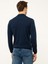Erkek Lacivert Slim Fit Polo Yaka Basic Triko Kazak 50211330-VR033 4