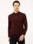 Erkek Bordo Slim Fit Polo Yaka Basic Triko Kazak 50211330-VR014 1