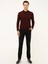 Erkek Bordo Slim Fit Polo Yaka Basic Triko Kazak 50211330-VR014 5
