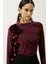 Pelerin Detaylı Bluz Bordo 4