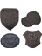 Ütü ile Yapışan Arma - Patch - Delik Yama Set-4 Modeli Gri (4'lü Set) 1