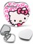 Kişiye Özel İsimli Hello Kitty Baskılı Kalp Deri Ayna Çanta, Cep ve Makyaj Aynası 1