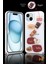 Apple Iphone 15 Uyumlu Kabartmalı Figürlü Trend Simli Şık Kapak Kılıf 1