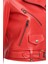 Newage Kadın Kırmızı Slim-Fit Biker Deri Ceket 25SGD5983U5 4